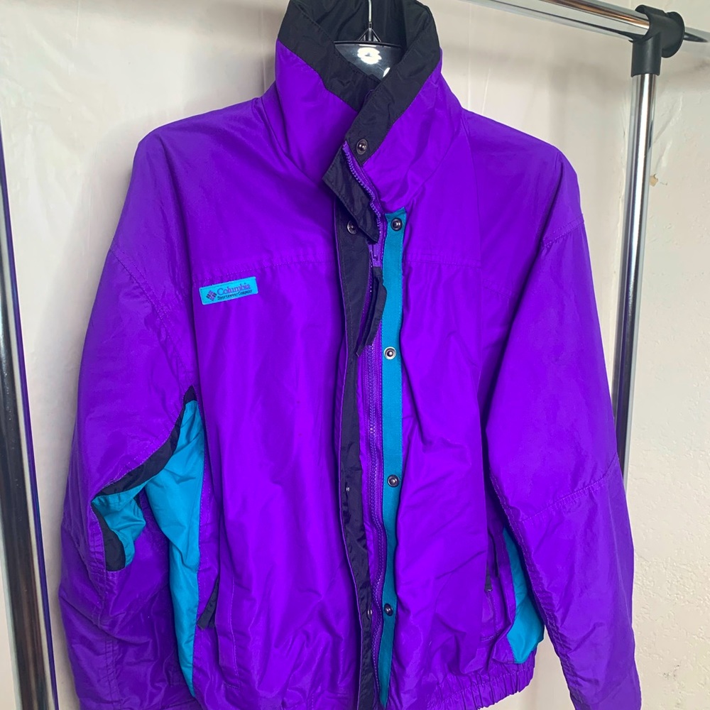 Vintage Columbia Sportswear Jacket/ Purple, Black, Teal